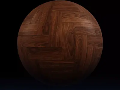 Procedural Walnut Herringbone Texture