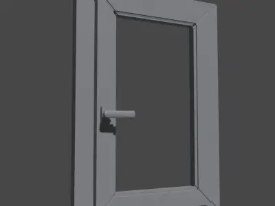 Modular windows Low-poly 3D model