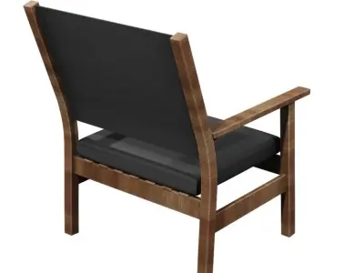 Patio Chair Director Low-poly 3D model