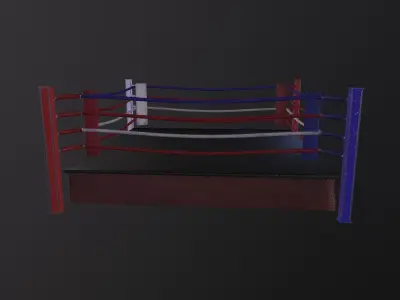 Boxing Ring 3D Model Low-poly 3D model
