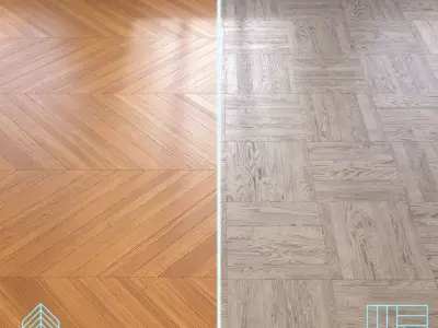 Parquet - Laminate - Wooden floor 2 in 1 Low-poly 3D model 17