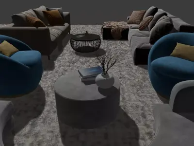 Sofa Pack high poly  Realistic Best Quality for unreal and unity Low-poly 3D model