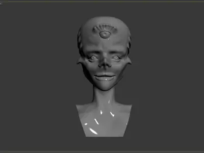 Alien bust stl 3d printable 3D print model