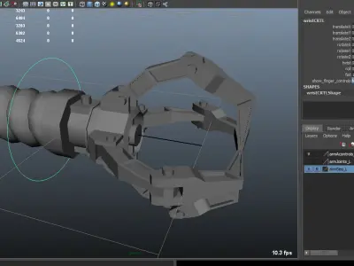 Robot Mechanic Arm - style three 3D model
