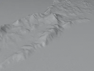 Corfu island full 3d model terrain 3D model