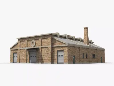 Factory xx21 Low-poly 3D model