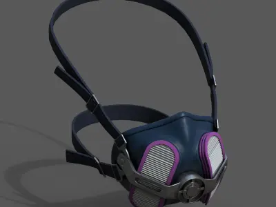 Gas mask helmet scifi futuristic protection classic Generic  Low-poly 3D model