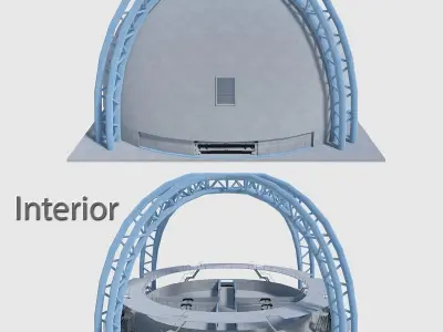 Medical Research Science Building - Game Ready Low-poly 3D model