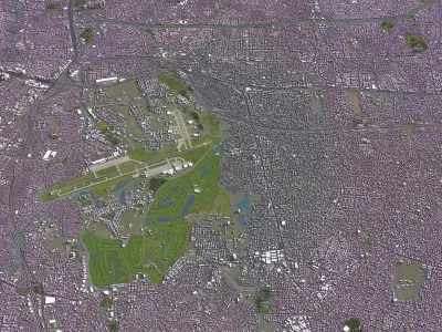Jakarta Timur - 3D City Model Low-poly 3D model