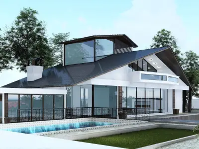 Game and Architectural Villa 2-House 3D model