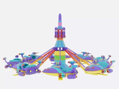 Rocket Carousel 3D model