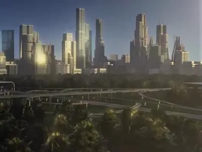 Freeway05 City 3D model