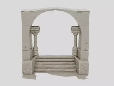 Fantasy Dungeon Stone Staircase for 3D print 3D model