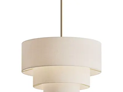 Bertan 4 Light Dimmable Tiered Chandelier 3D model