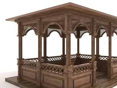 Wooden Gazebos 4 3D model