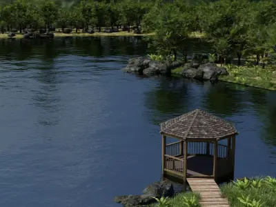 Gazebo Scene 3D model