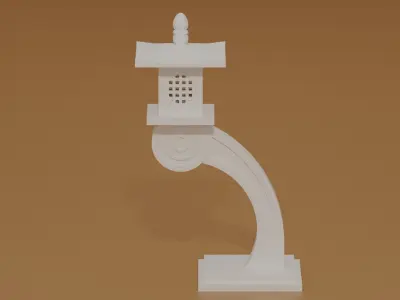 Asian Stone Lantern 1 Low-poly 3D model