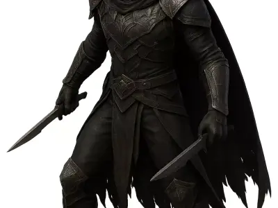 Dark Elf Assassin 3D model