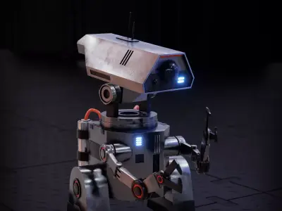 Industrial Service Robot Low-poly 3D model