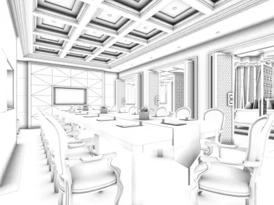 Business Restaurant - Coffee - Banquet  178 3D model