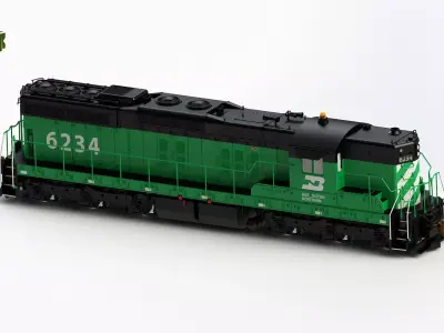 SD9 Diesel Locomotive - H0 scale 3D print model