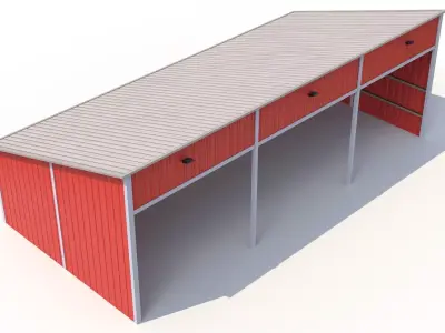 Silage Clamp 12 PBR Low-poly 3D model