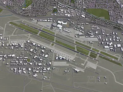 Boise Airport Low-poly 3D model