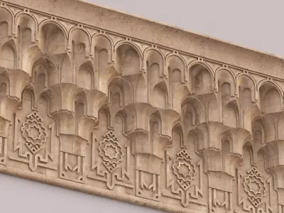 Muqarnas Architectural Cornice 006 3D model