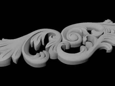 dekor ornate scroll design 3D model