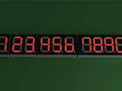 Controllable 7 Segment for Blender Low-poly 3D model