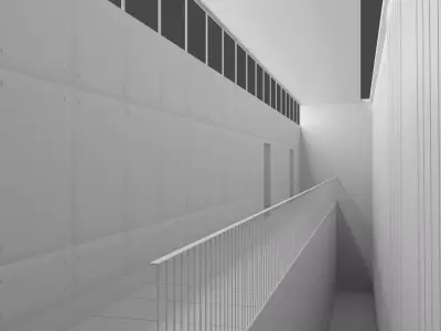Concrete Environment Room  Low-poly 3D model