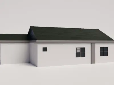Medium sized house with modern design 3D model