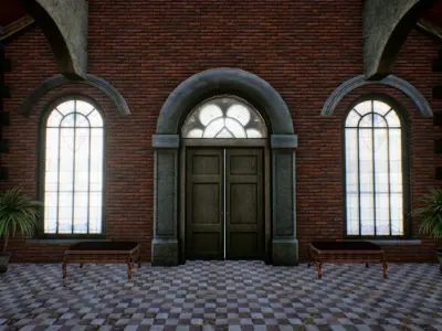 Fantasy Hall for Unreal Low-poly 3D model