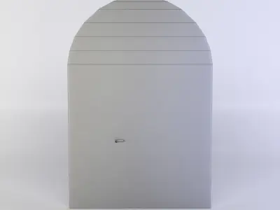 Door wooden with glass windows Low-poly 3D model