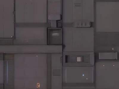 500 AI generated sci-fi structures textures 3D model