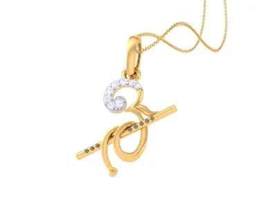 Spiritual Om Pendant 3D print model