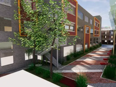 Modern City Block -A35 3D model