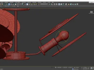 Osiris Reflector Semi Flushmount Low-poly 3D model