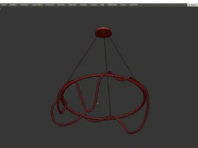  Knot Light luke chandelier Low-poly 3D model