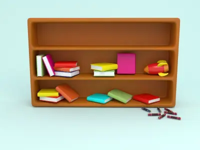 Cartoon Furniture  Low-poly 3D model Low-poly 3D model