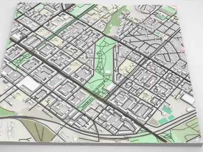 Cityscape Zaporizhzhya Ukraine 3D model