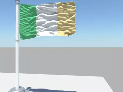 Ireland flag 3D model