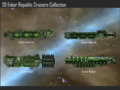 2D Enkar Republic Cruisers Collection Texture