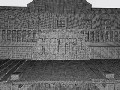 Wild west hotel 3D print model