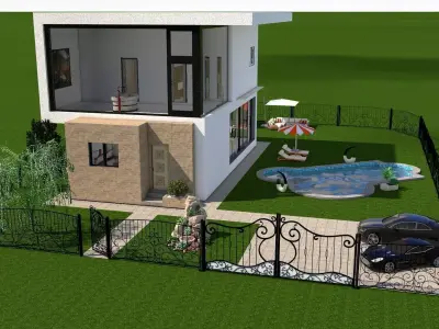 Modern House - Interior - Exterior design 3D model