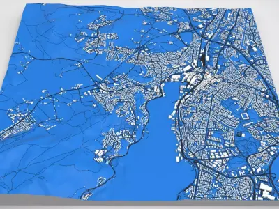 Cityscape Sandnes Norway 3D model