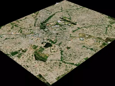 Huambo city from space 3D model