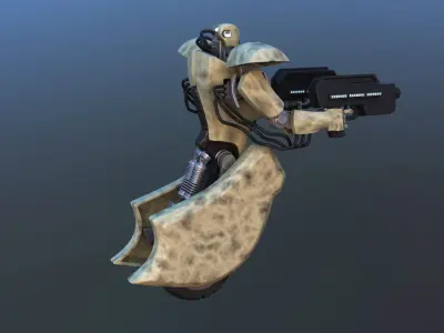 Unicycle Battle Robot 3D model