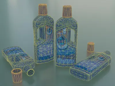 Multi-Floor Cleaner low poly 3d model Low-poly 3D model