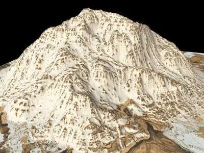 Mountain Desert Low Poly Terrain Rock - 4 OBJ included Low-poly 3D model